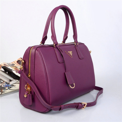 2014 Prada Saffiano Leather Two Handle Bag BN2780 purple for sale